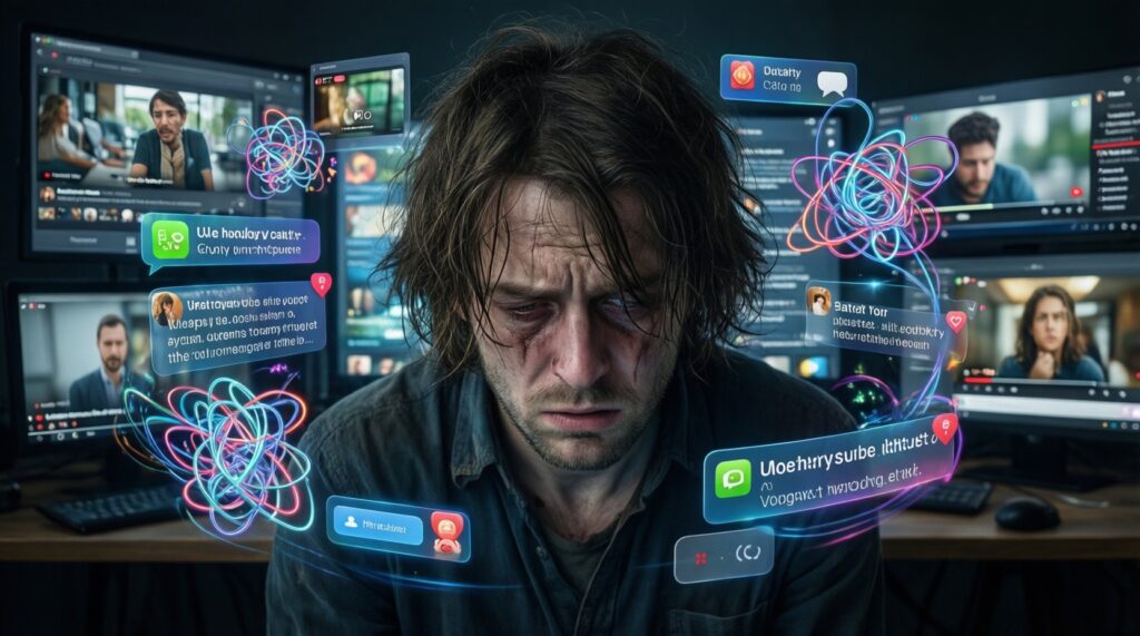 Стриминги, игры и внимание: как изменились развлечения и почему мы устаём от контента - иллюстрация