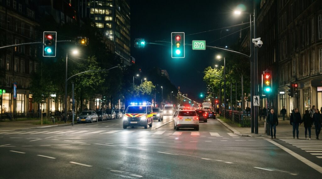 Городская инфраструктура будущего: умные светофоры, датчики и как это меняет пробки и безопасность - иллюстрация