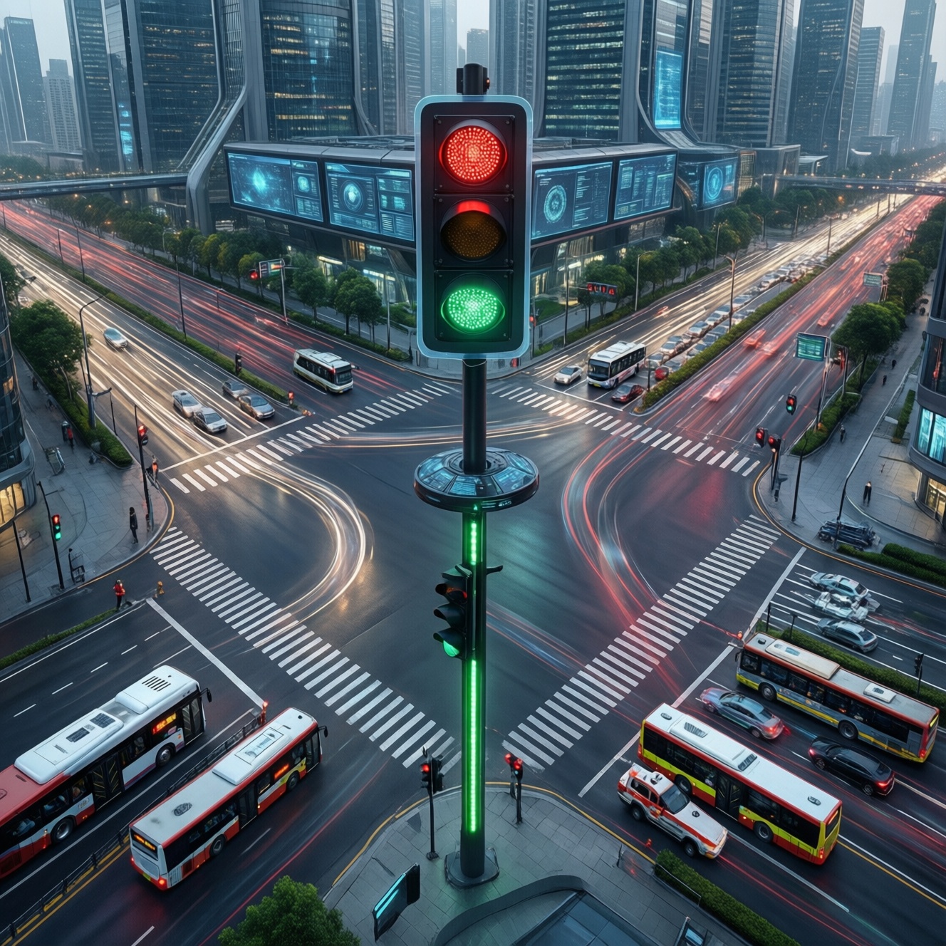 Умные светофоры и датчики в городской инфраструктуре будущего меняют пробки и безопасность